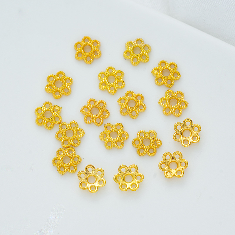 保色镂空花托珍珠托隔珠片diy手工自制串珠手链项链隔片饰品配件详情20