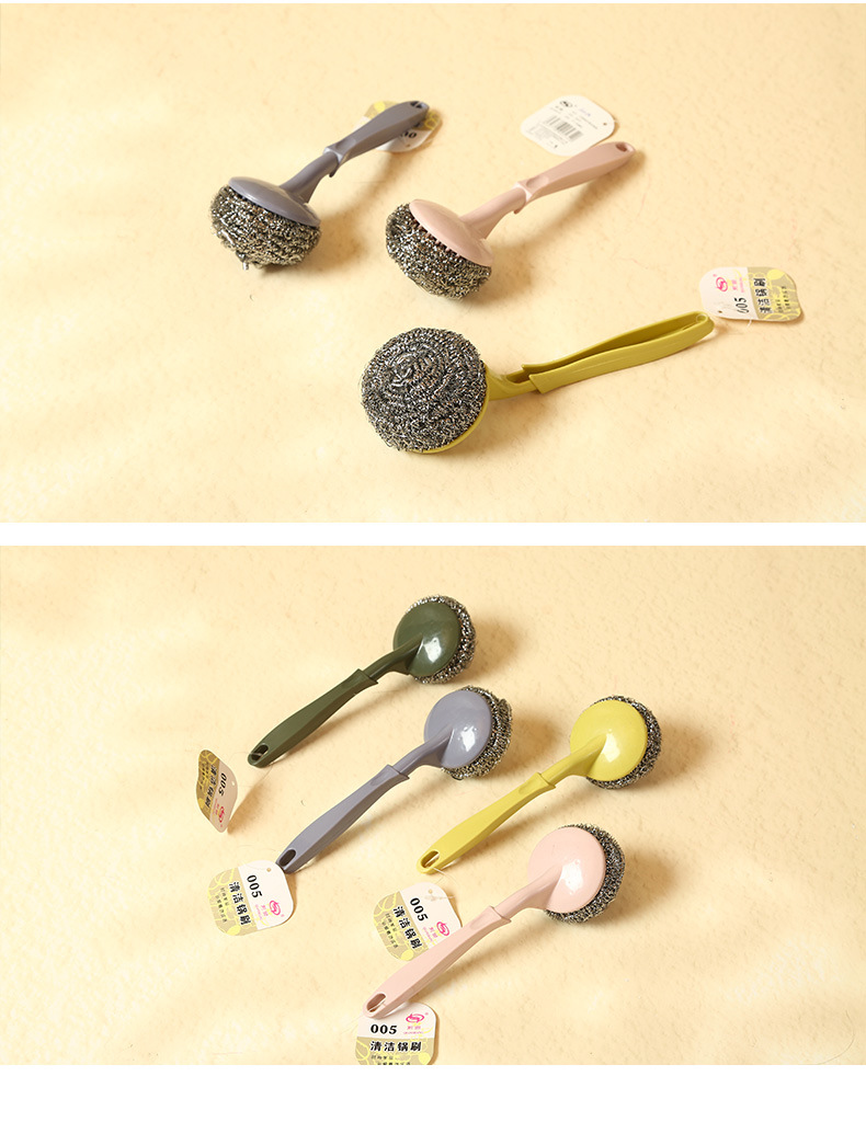 G136塑料家用锅刷清洁球刷头短手柄可悬挂洗碗刷子厂家批发碗筷刷批发详情9
