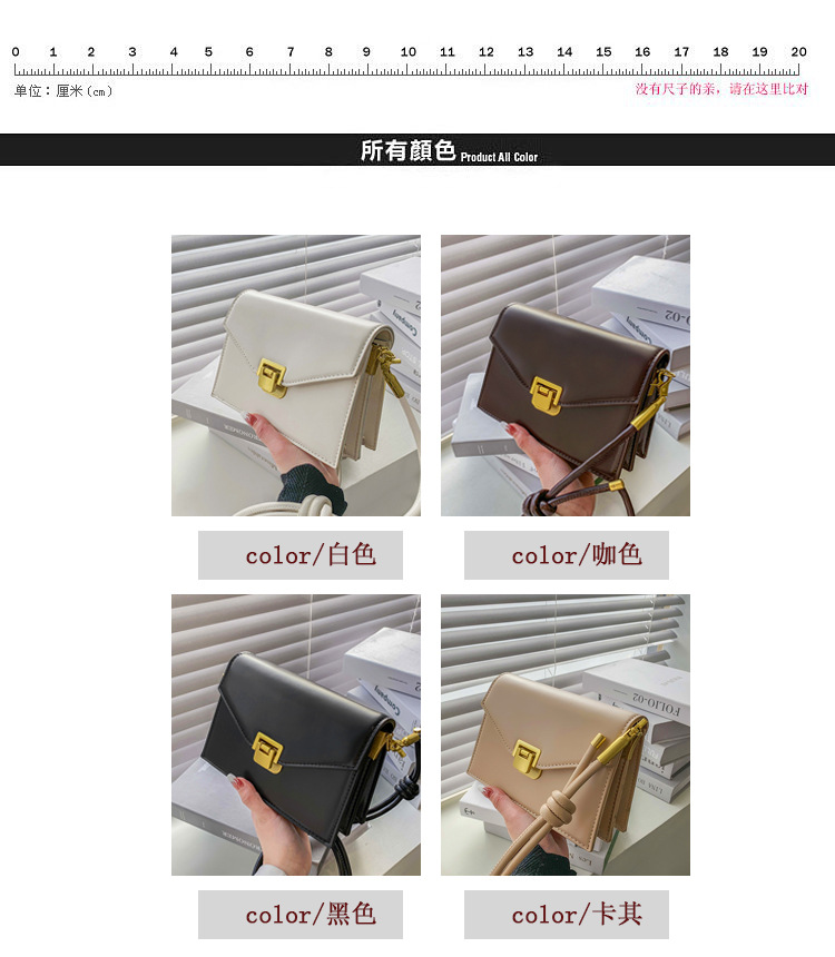 Spring and Summer new trendy and elegant bag for women, 2021 Instagram fashion single-shoulder crossbody bag, fresh solid color small square bag pic 1