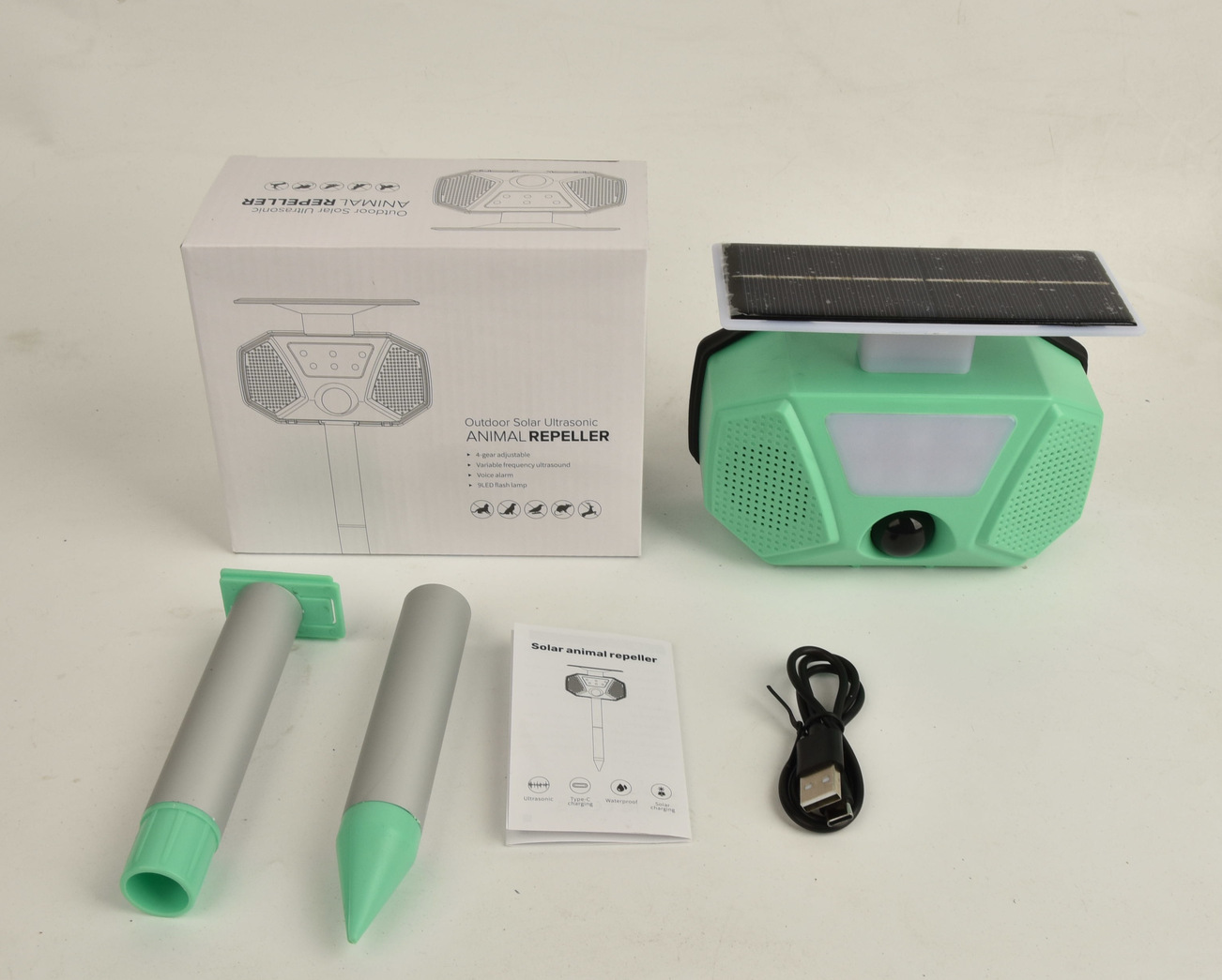 Cross-border bestsellers: Solar rat repellent, buzzer vibration plug-and-play ultrasonic rat repellent, outdoor snake repellent pic 21