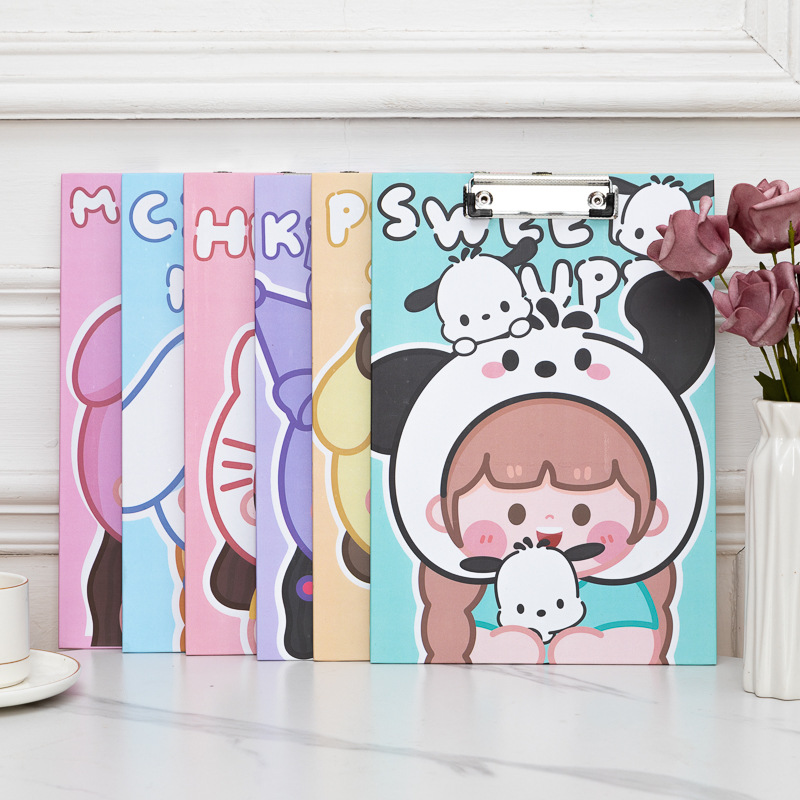 可爱小清新少女学生a4纸质板夹小女孩写字专用垫板试卷资料收纳夹详情7