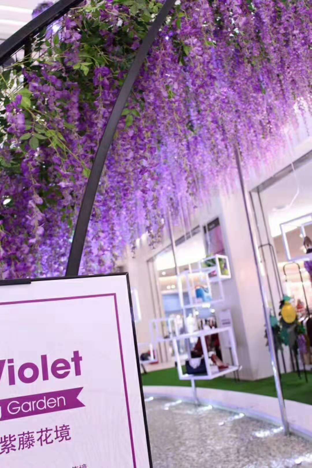 110CM simulated wisteria flower, simulated bean flower branch, bean flower strip, simulated wisteria hanging, simulated bean flower branch, wisteria strip pic 30