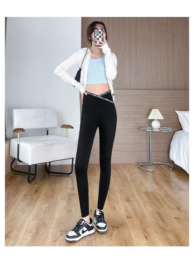 Slimming pants, cross shark pants, leggings, high-waisted, slimming tight-fitting yoga, capsule leg Barbie pants wholesale pic 23