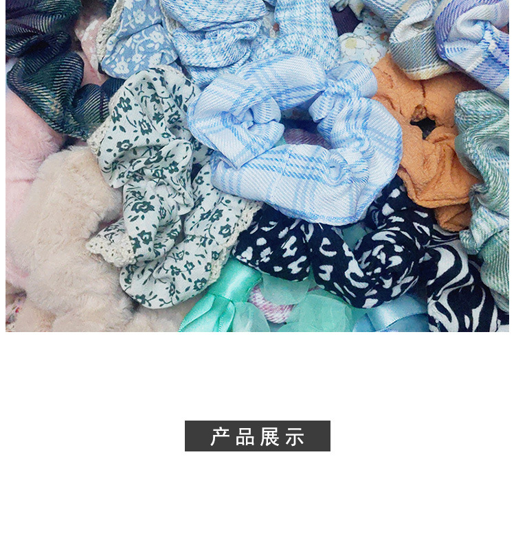 Wholesale of Japanese and Korean hair ties, large intestine hair bands, JK checkered retro leather band hair ties, Korean simple hair accessories, and pig large intestine accessories pic 26