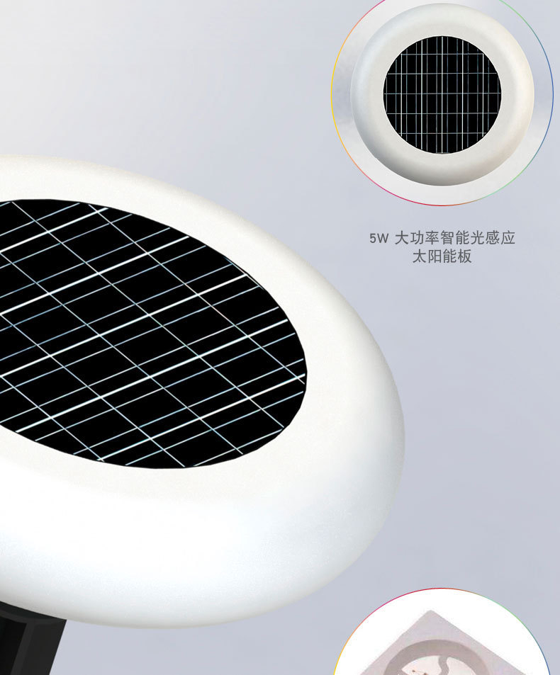 Outdoor solar wall lamps, home decorative garden lamps, garden decoration, waterproof seven-color floor-inserting led night lights pic 6