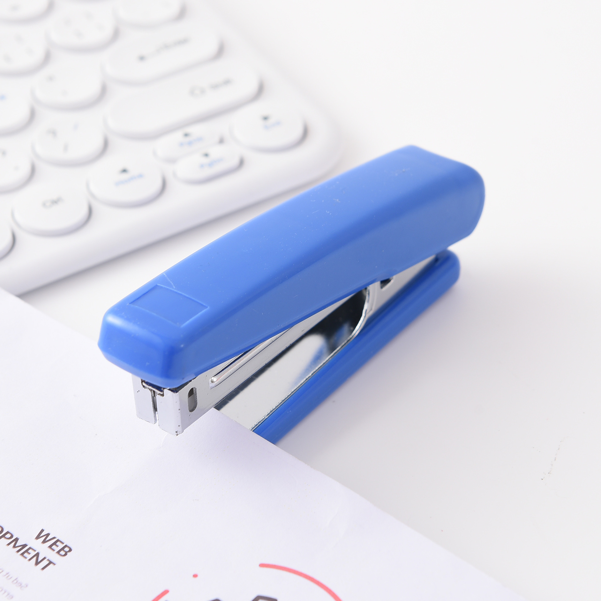 Factory direct supply cross-border exclusive 0209 metal 2-color stapler, metal multi-functional labor-saving type, factory dedicated pic 9