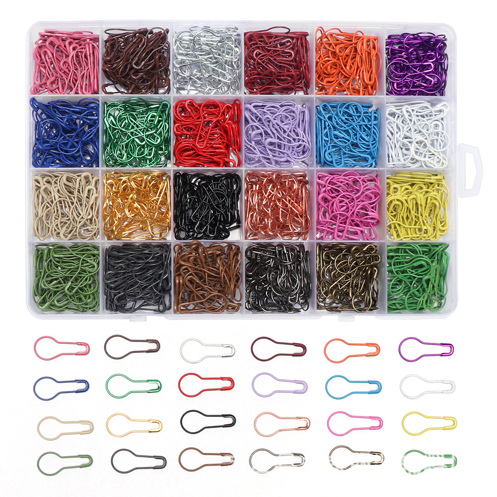 亚马逊新款24色葫芦别针1200枚彩色服装吊牌灯泡型别针厂家批发详情11