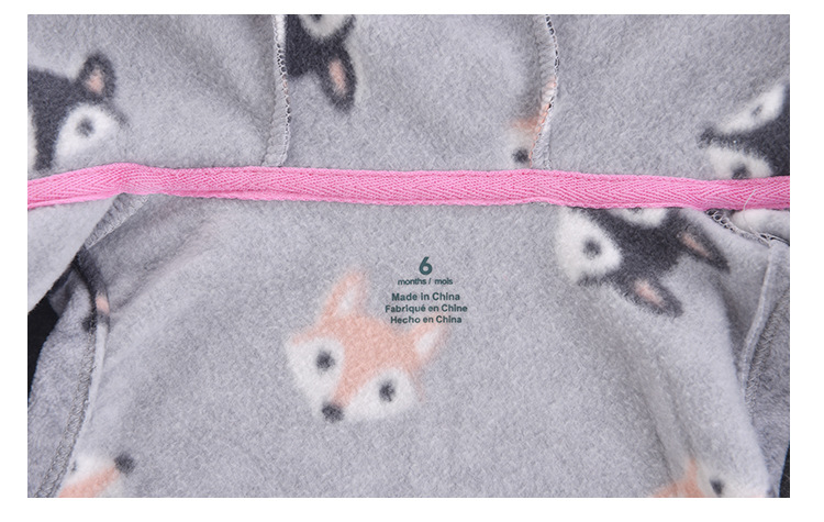 A three-piece set of baby, spring, autumn and winter vests, hooded outerwear, and baby fleece backpack clothing pic 22