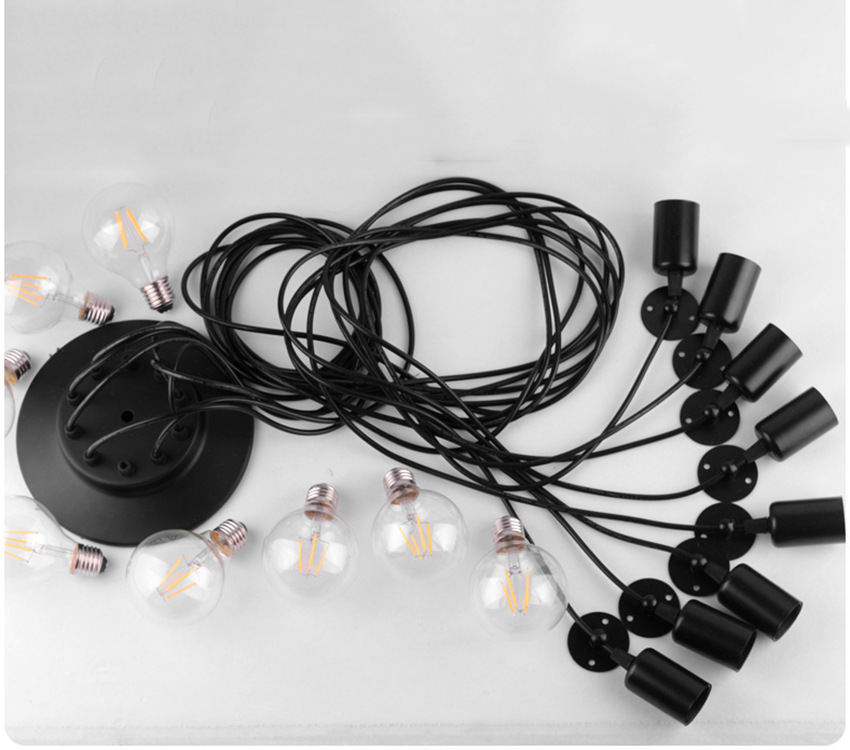 天女散花吊灯复古工业风创意酒吧咖啡餐厅办公室服装店多头蜘蛛灯详情2