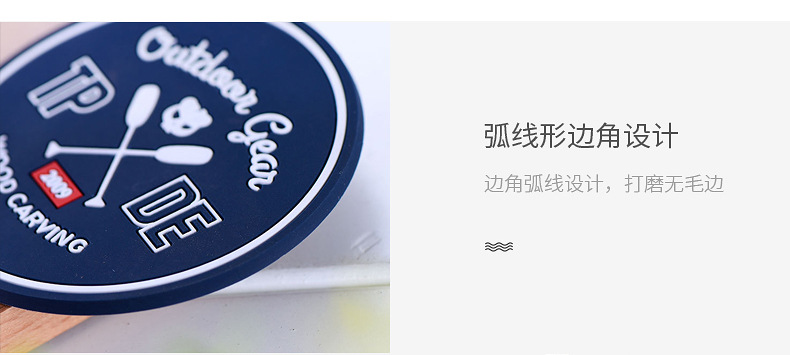 Customized PVC soft rubber anti-slip coasters, personalized and fashionable soft rubber table heat insulation pads and pot pads pic 17