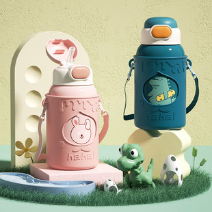 Smart insulated cup, high appearance level for girls, 316 stainless steel water cup, food-grade, special cup for children and students to go to school pic 9