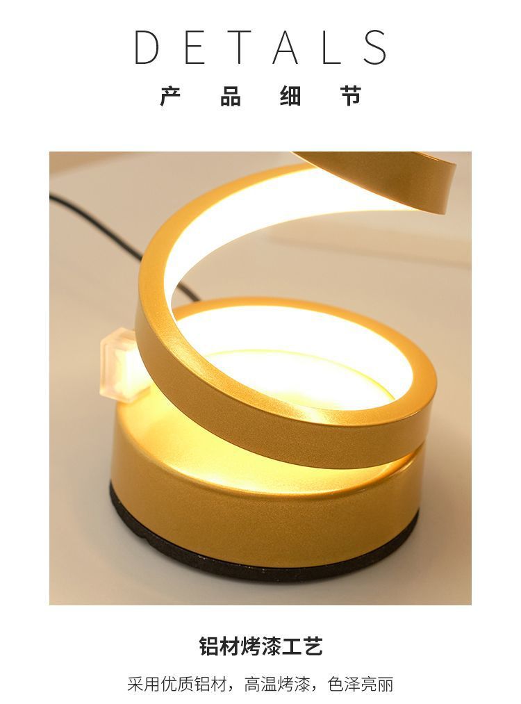 Nordic S-shaped table lamp, bedroom bedside lamp, LED creative strip ambient light, ins style, high appearance level, artistic night light pic 7
