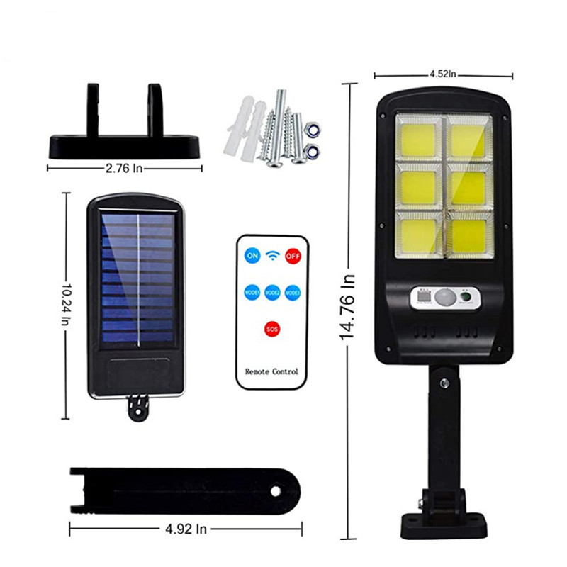 2021 Best-selling COB solar street lamps, wall lamps, human-sensing remote control waterproof outdoor rural household garden lamps pic 1