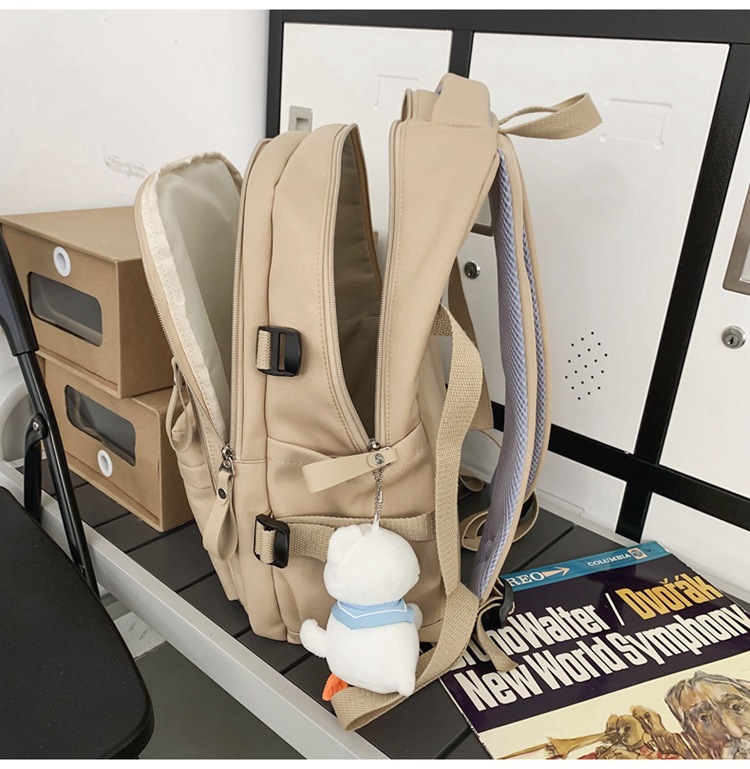 2023 fashionable student backpack, Japanese style Instagram simple Korean version backpack for junior high school, senior high school and college students pic 33
