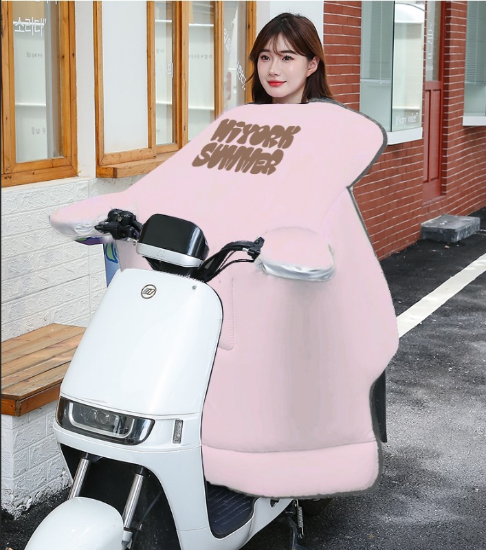 网红粉色少女心挡风被日系ins高颜值防风被冬季保暖骑行护身被套详情12