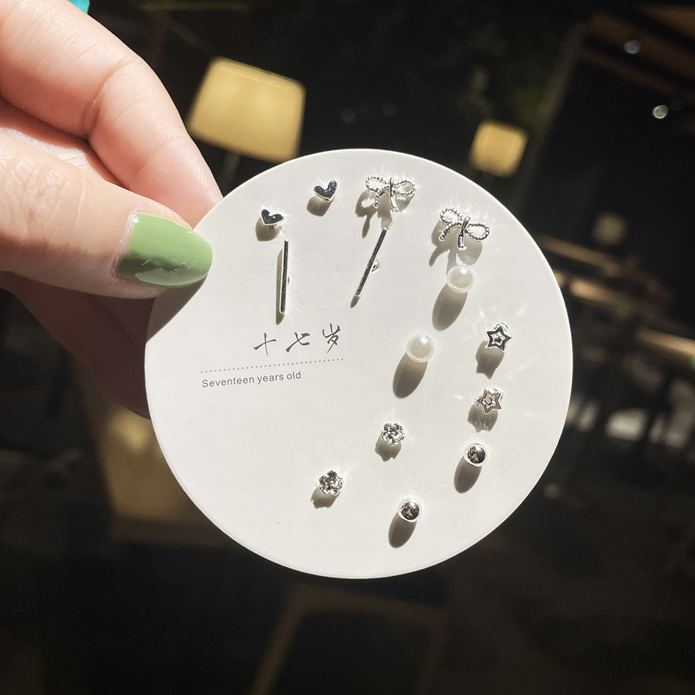 Exquisite and compact one-week stud set of earrings, 2023 new trendy and simple S925 earrings for women pic 33