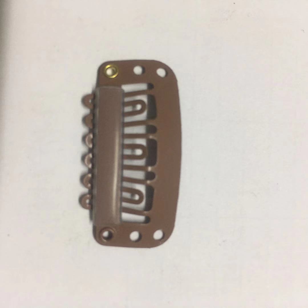 Hair extension clips, wig clips, elastic invisible clips 3.2CM, 6 teeth [Mingli Accessories] Factory direct sales pic 10