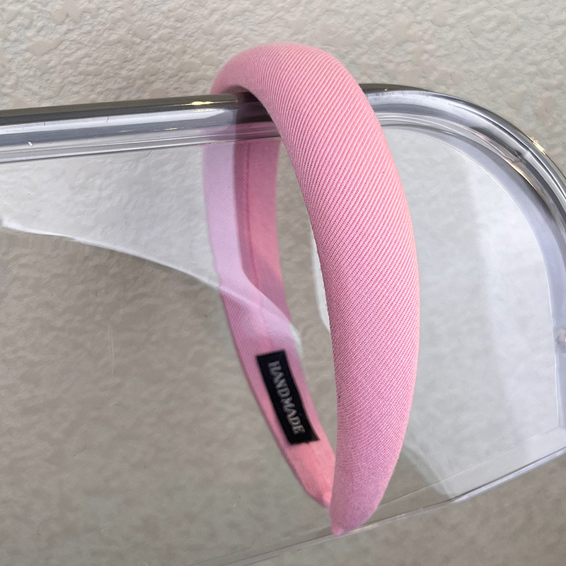 Pink high top wide hair band for women 2023 autumn/Winter new headband, face wash hair tie, versatile hairpin, popular headwear pic 14