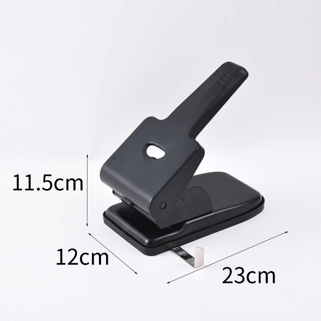 Factory-supplied exclusive double-hole punch, manual binding punch, loose-leaf labor-saving punch with ruler, round hole punch pic 2