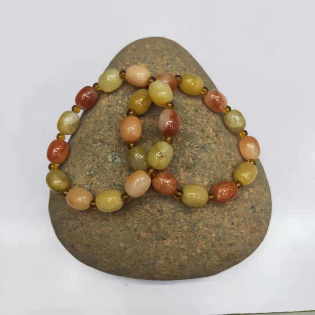 Jewelry and accessories Xinjiang golden thread jade drum bead and jujube bead combination bracelet diy Buddhist prayer bead bracelet manufacturer wholesale factory price pic 6