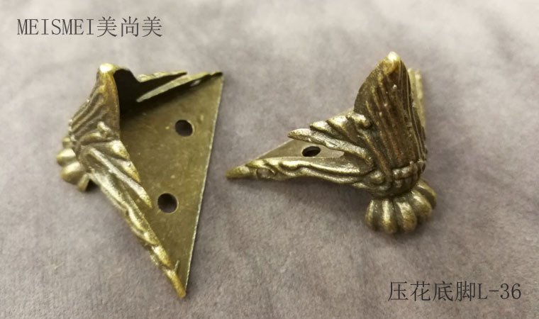 Antique base furniture, hardware base, wooden box, gift box, corner guard, alloy base, bronze color base, 1.2cm-3cm pic 7