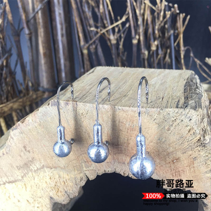 Donglejian natural color lead-head Hook silver set Affordable box set Fishhook, sea bass, mandarin fish, Fat Goluya pic 5