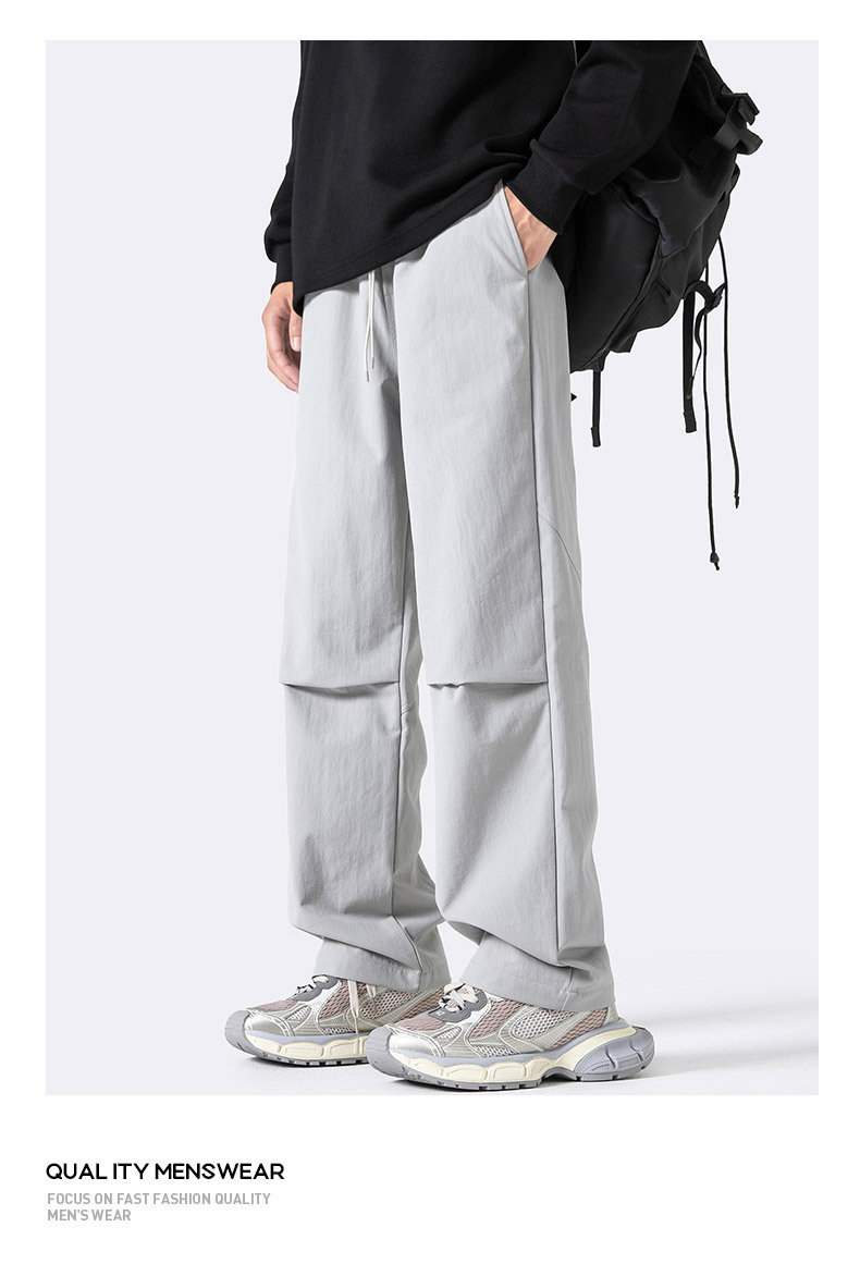 美式降落伞兵裤子男士秋季新款ins潮牌直筒长裤多巴胺宽松休闲裤详情16