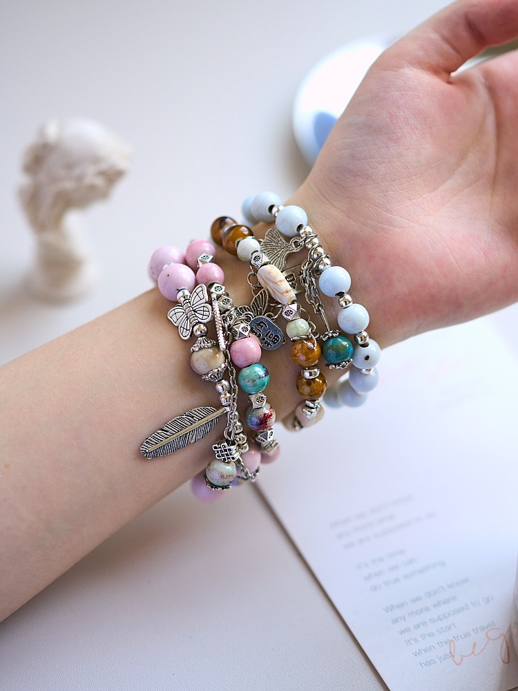 Jingdezhen ceramic bracelet, new Chinese-style jewelry source supply, 10 yuan for 3 bracelets, versatile for women, with a sense of luxury pic 5