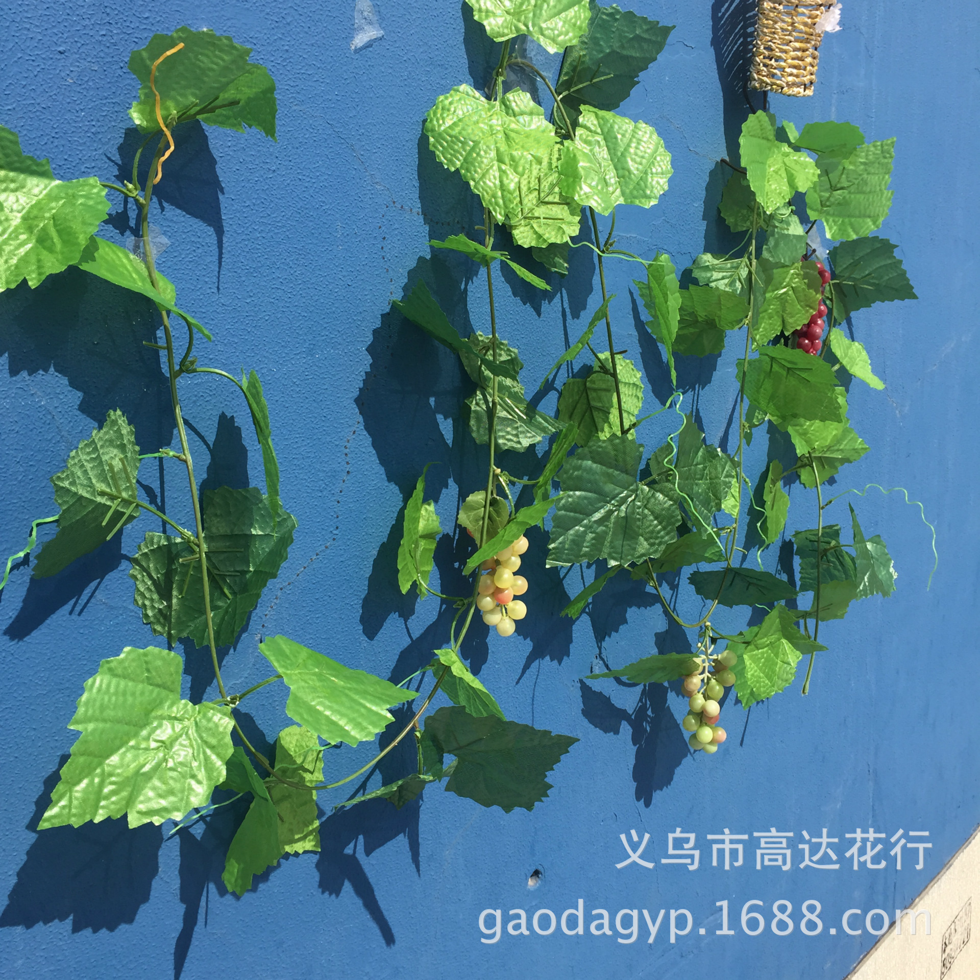Single artificial grapevine stem, artificial green vine leaves, artificial grapevine leaves, artificial ivy pic 12