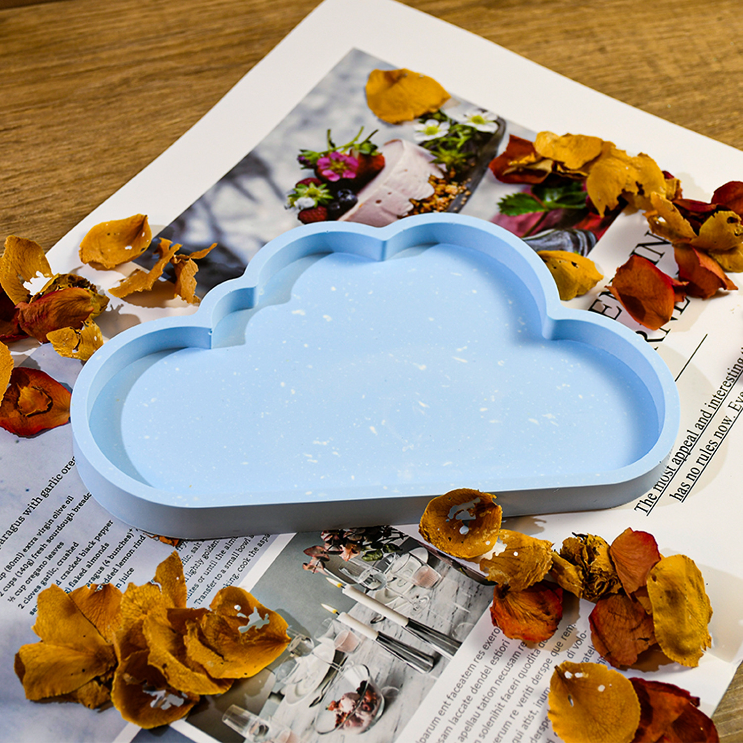 diy水晶滴胶模具镜面云朵碟子硅胶模具家居饰品展示盒详情7