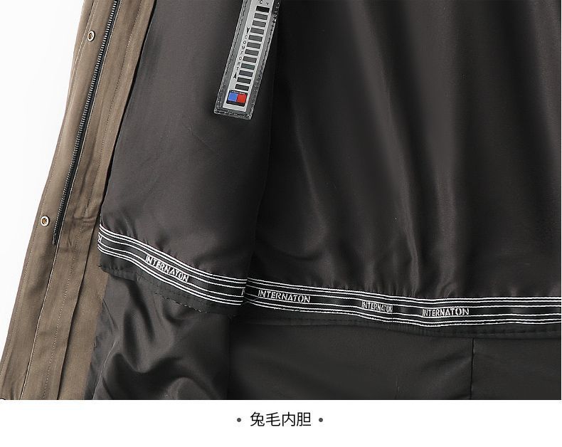 狐狸毛领派克服2022冬季新款海宁中长款兔毛内胆皮草外套女可拆卸详情13