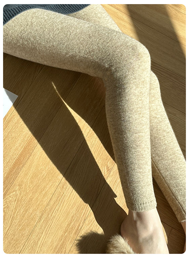 净面针织魔术打底裤女高腰提臀修身弹力保暖羊毛弹力裤紧身小脚裤详情8