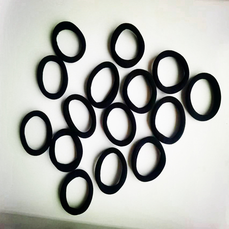 Black high-elasticity seamless towel hair band bestseller, no damage to hair, basic rubber band hair tie, ladies and children pic 2