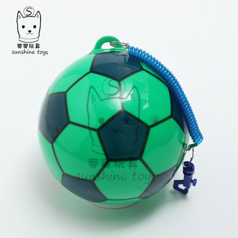 地摊货源9英寸带链儿童玩具练习足球拉绳充气PVC拍拍皮球跨境爆款详情4