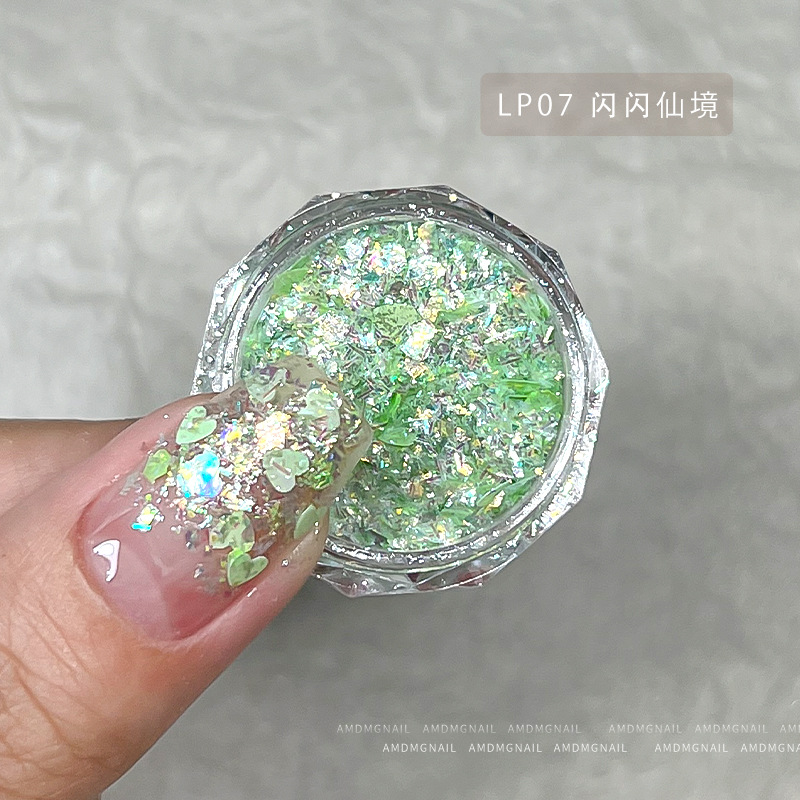 The 2024 new style of nail sequins is a popular and trendy four-star heart-shaped star pink glitter nail decoration for girls pic 8