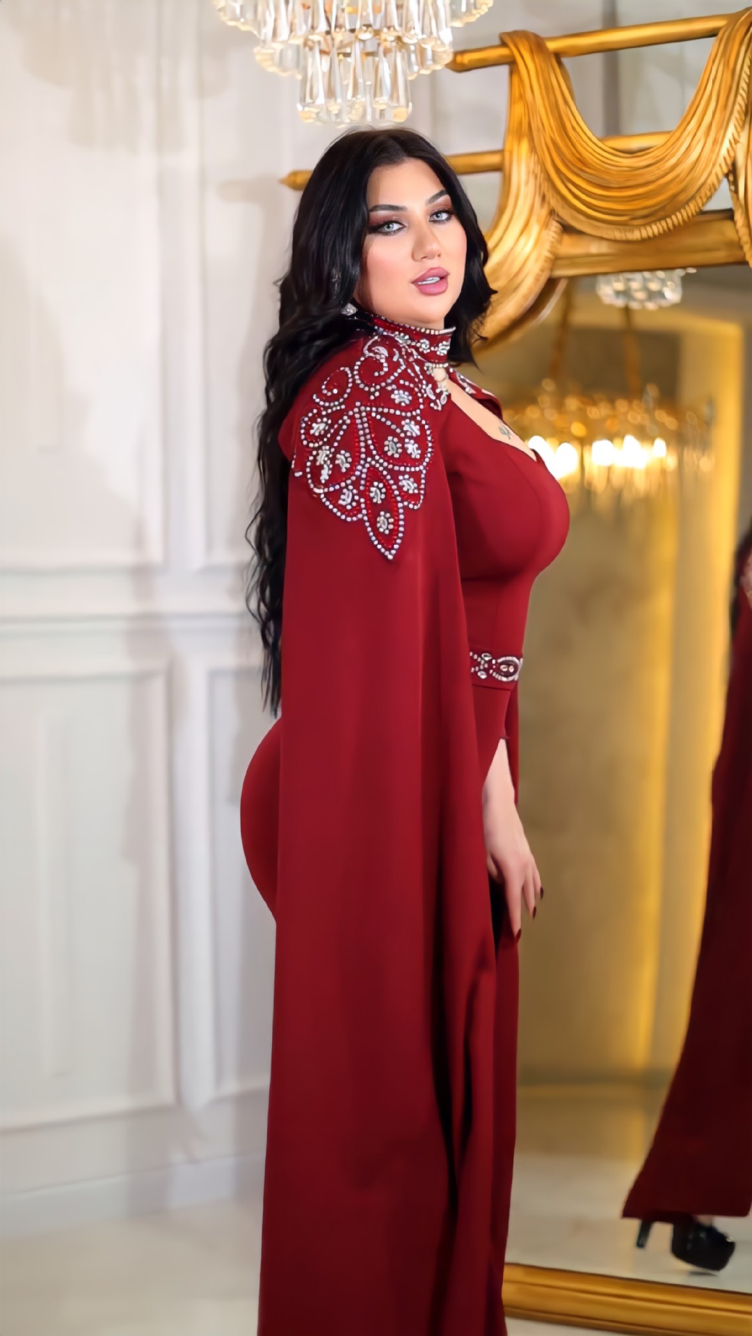 Dubai 2024 Saudi Arabian dress, cross-border Middle East Arab clothing, diamond-encrusted dress, long robe skirt pic 21