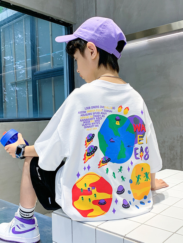 儿童装男童短袖T恤夏装2022年新款夏季男孩中大童夏款纯棉上衣潮t详情33