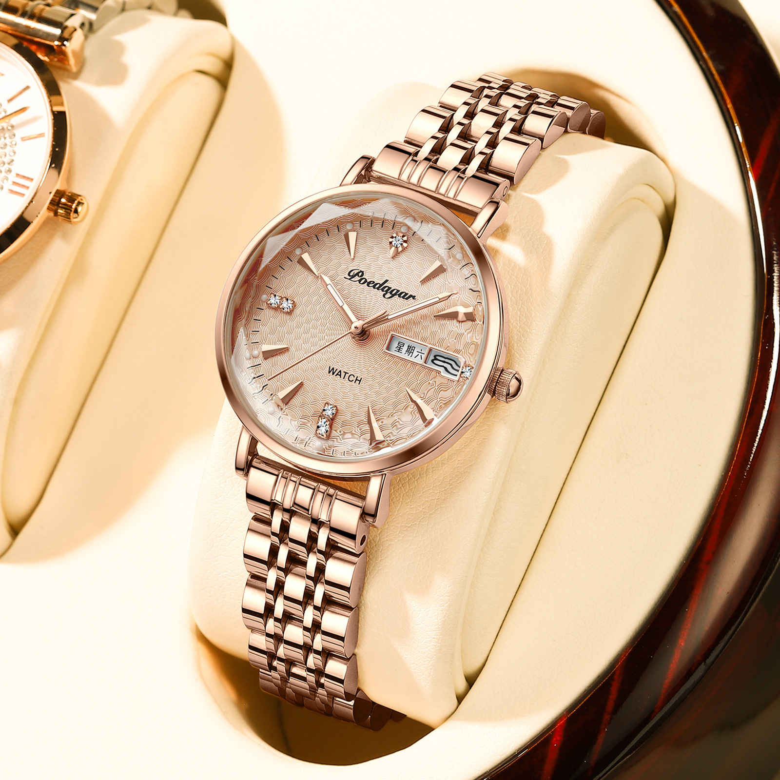 Baida solanum nuevo calendario a prueba de agua para las mujeres reloj de las mujeres de la escuela correa de acero versión coreana shake sonic aliexpress una pieza de reemplazo de cabello pic 10