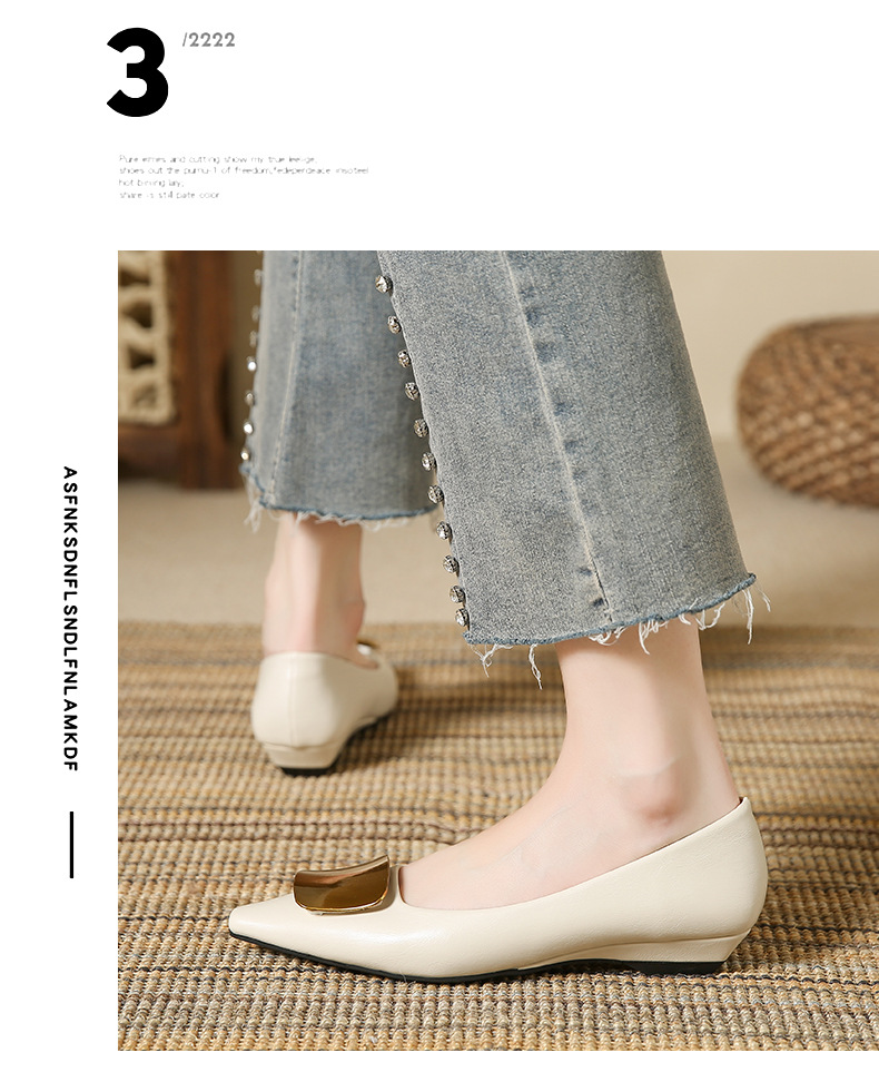 网红法式低跟单鞋女新款气质方扣软皮不磨脚平底鞋百搭浅口女鞋子详情10