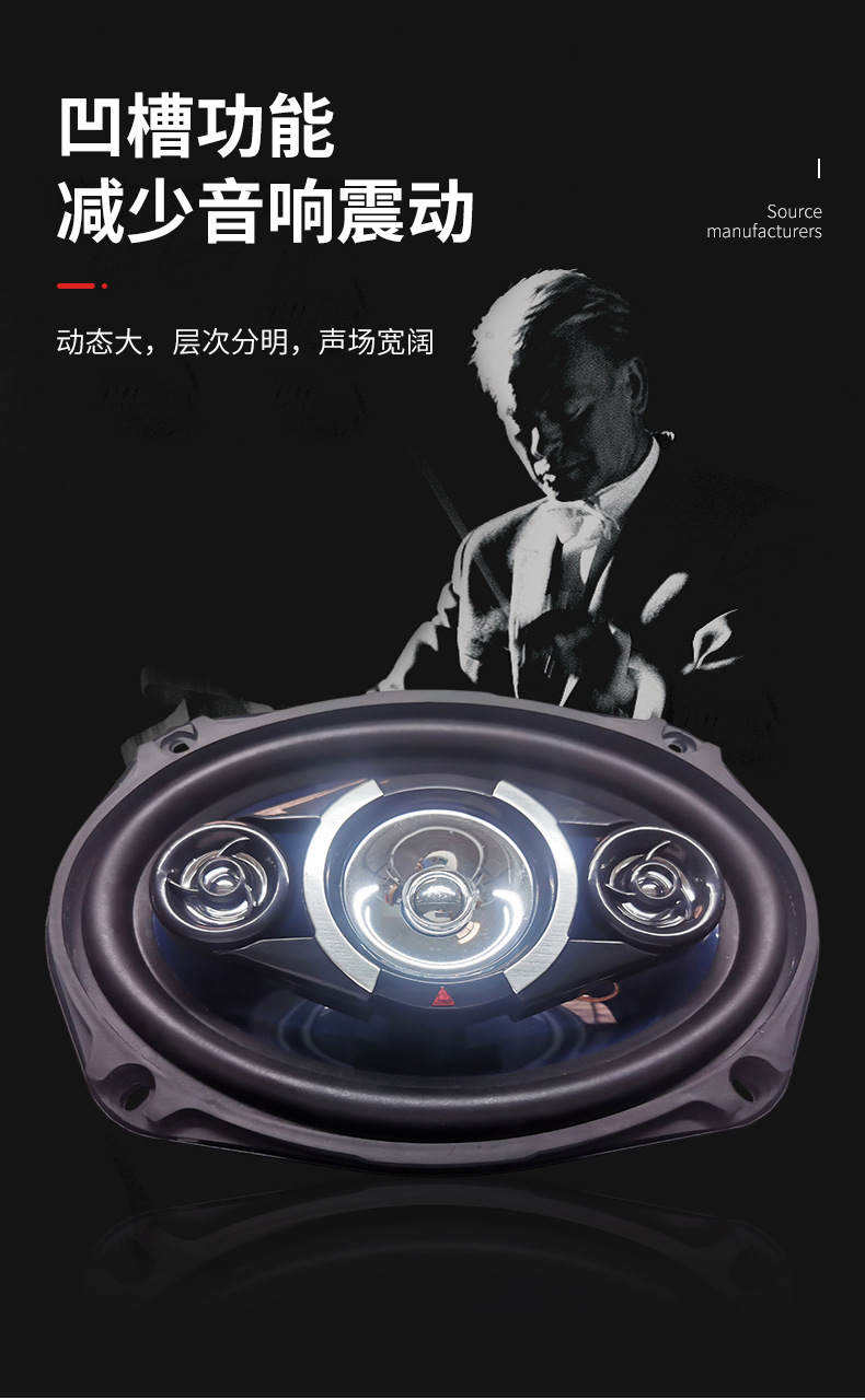 6*9寸全频喇叭扬声器 低音喇叭车载低音炮音响同轴喇叭 批发详情6