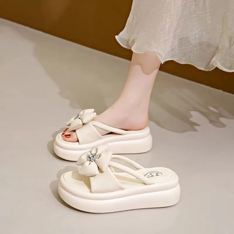 小香风厚底凉拖鞋女夏季外穿2024新款松糕气质增高仙女海边沙滩鞋详情29