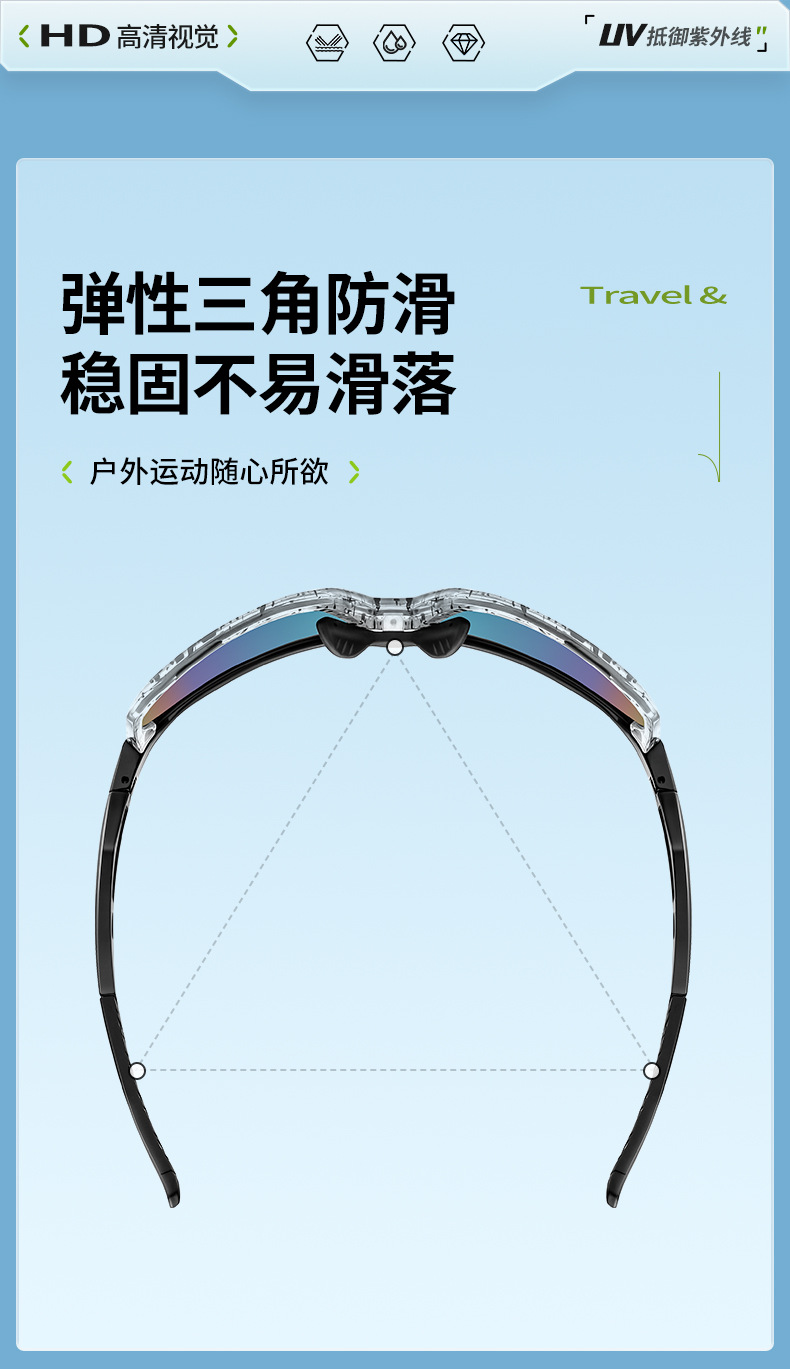 新款时尚欧美骑行眼镜炫彩防风防尘运动太阳镜批发户外登山遮阳镜详情5