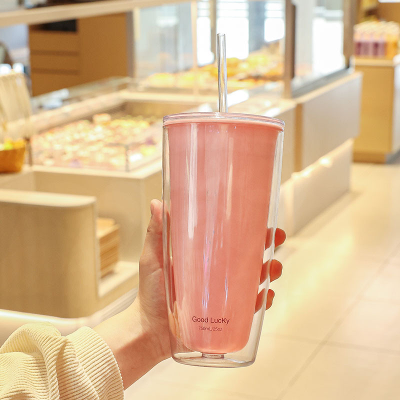 便携家用办公大容量夏季高颜值吸管水杯女童学生夏天可爱塑料水杯详情11