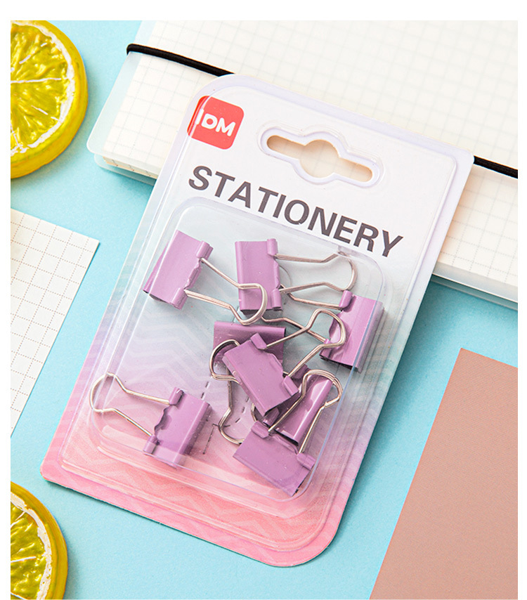 Factory-customized 19mm long-tail clip for office storage, wholesale macaron-colored effortless ticket holders, stationery pic 9