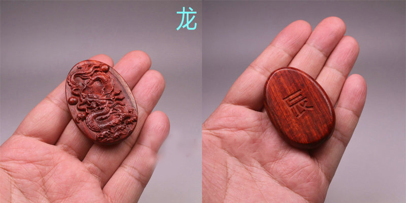 A cute red horse pendant necklace made of rosewood, featuring twelve zodiac animal carvings, and long sweater chains for both men and women pic 7