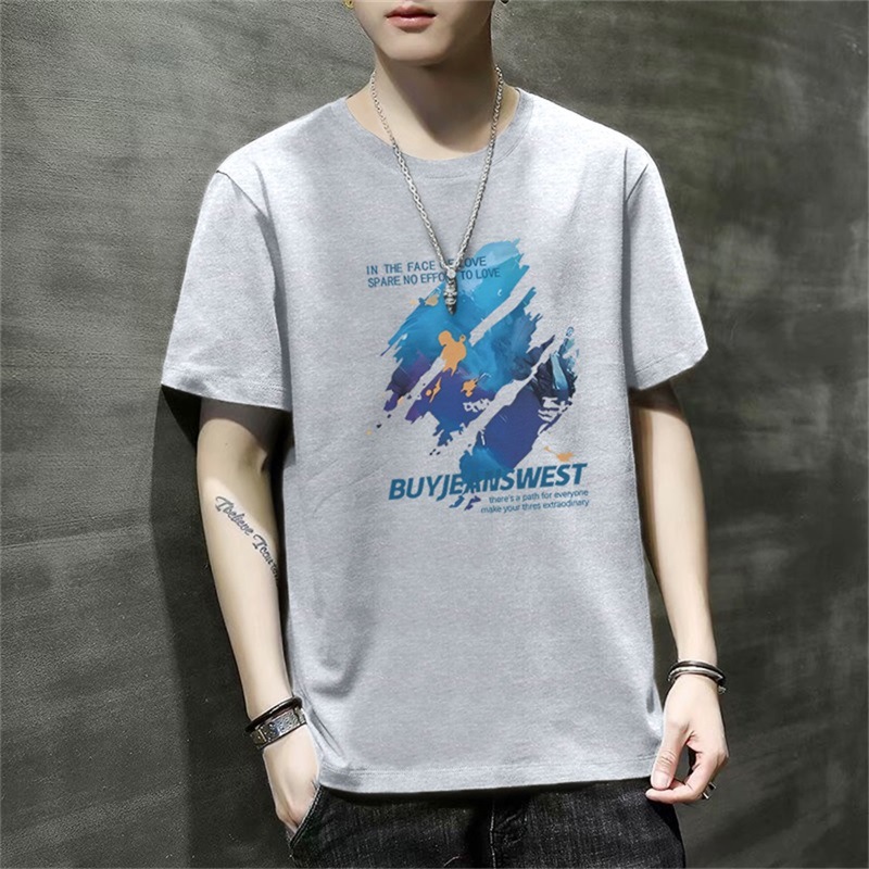 男士短袖t恤2024新款夏季潮流韩版宽松打底衫衣服体恤大码青少年详情4