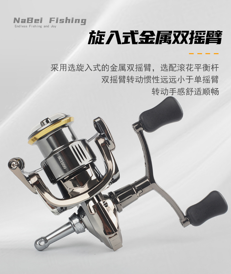 小高尔夫路亚纺车轮旋入式渔轮淡水远投斜口浅线杯微物轮渔具批发详情5