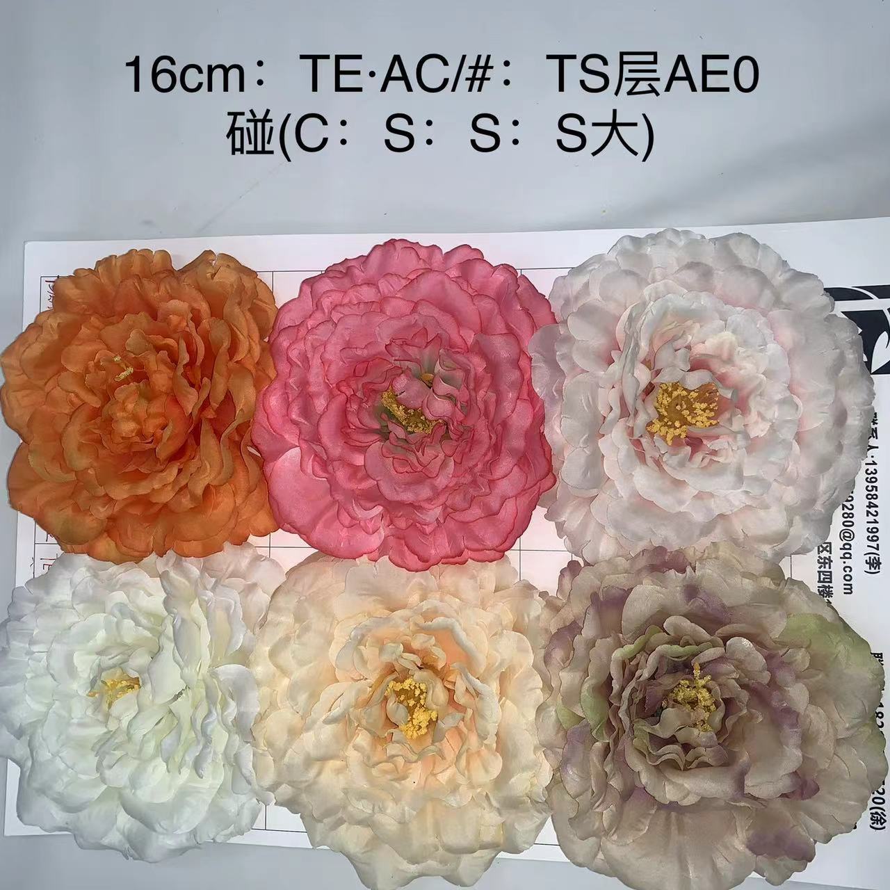 A comprehensive collection of artificial peony flowers, hibiscus flowers, cheap and beautiful headbands, clothing flowers, super grand artificial flower heads wholesale pic 2