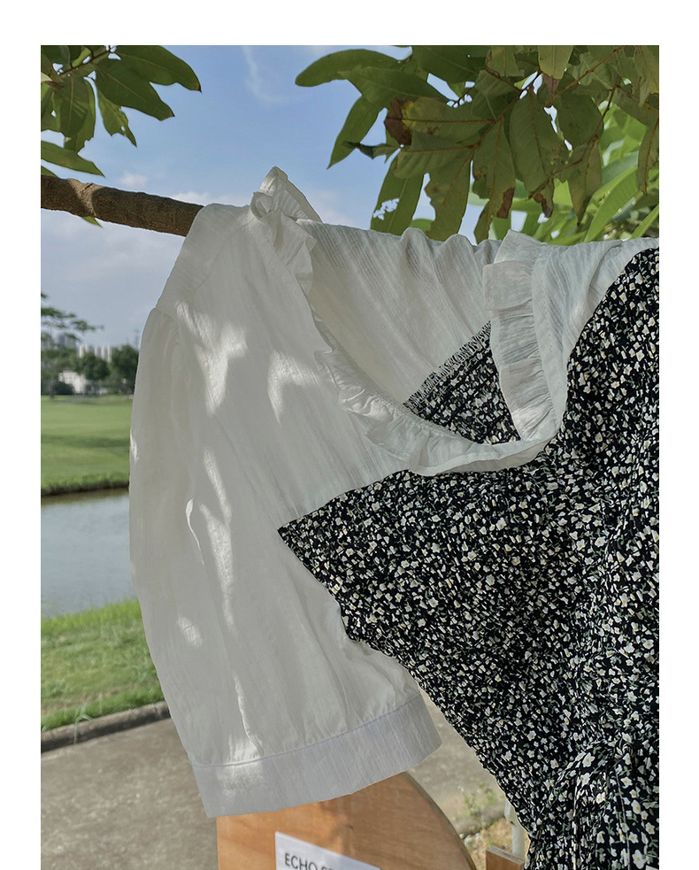 【复活款】法式复古V领碎花短款上衣夏季新款衬衫设计感小众Q1082详情32