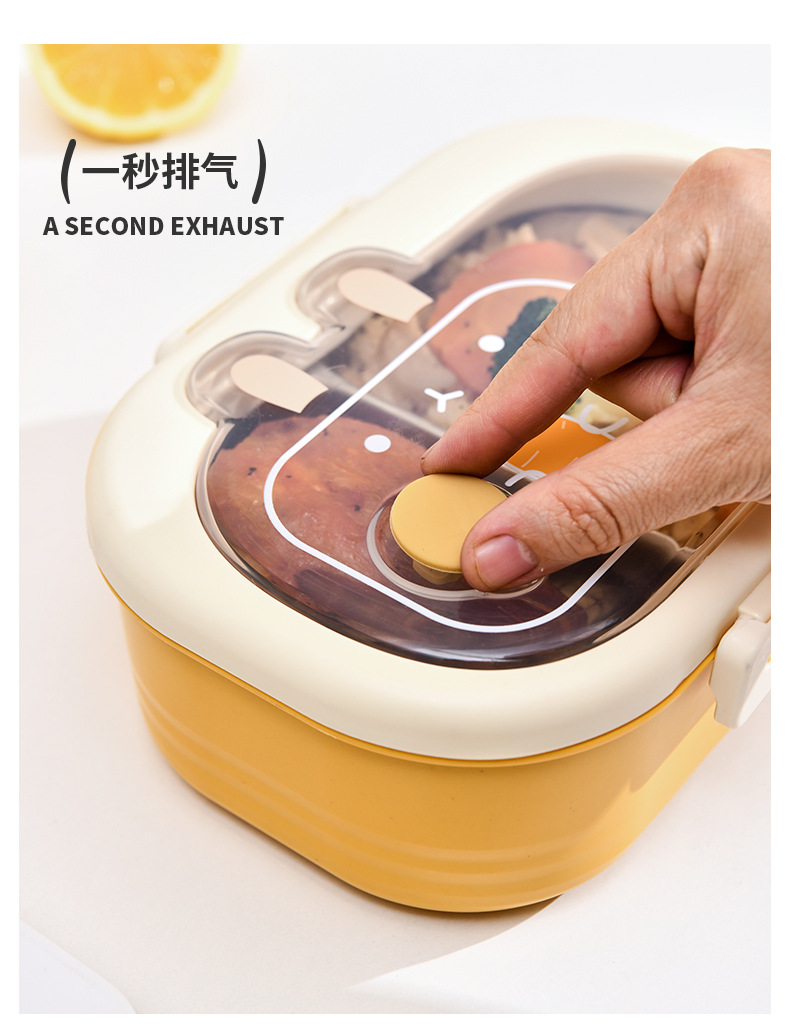 8370卡通双层女生饭盒微波炉不锈钢食品保温饭盒学生上班族便当盒餐盒不锈钢保鲜盒详情7